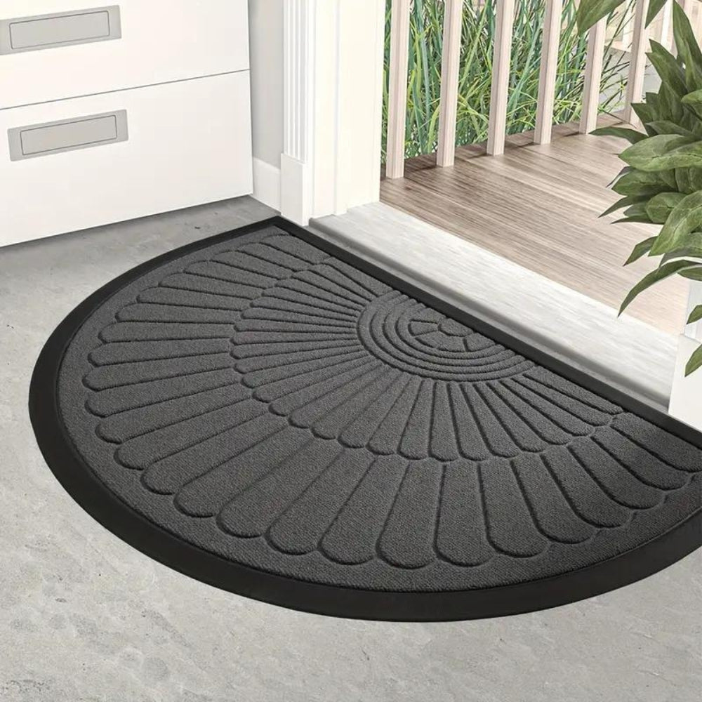 Curved Thread Doormat | Non-Slip Backing | Qonforta