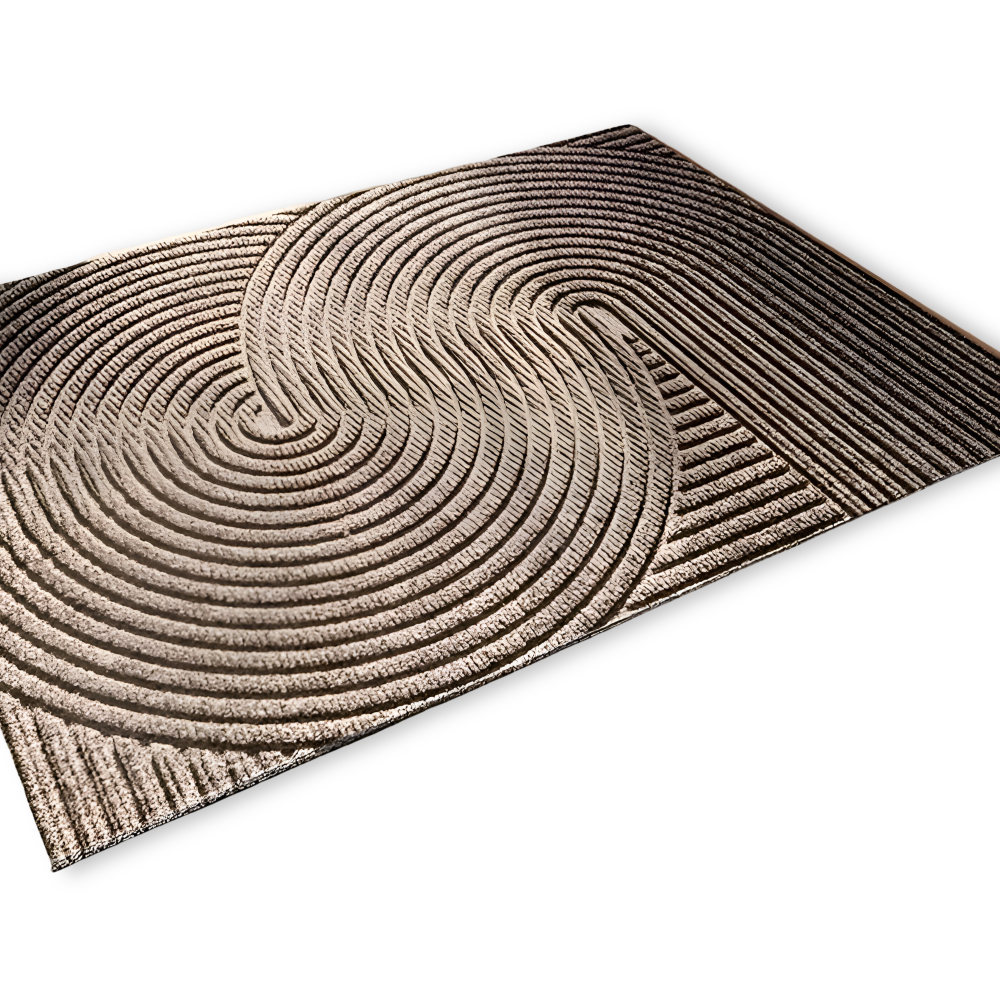Linear PVC Doormat | Non-Slip Geometric Design | Qonforta