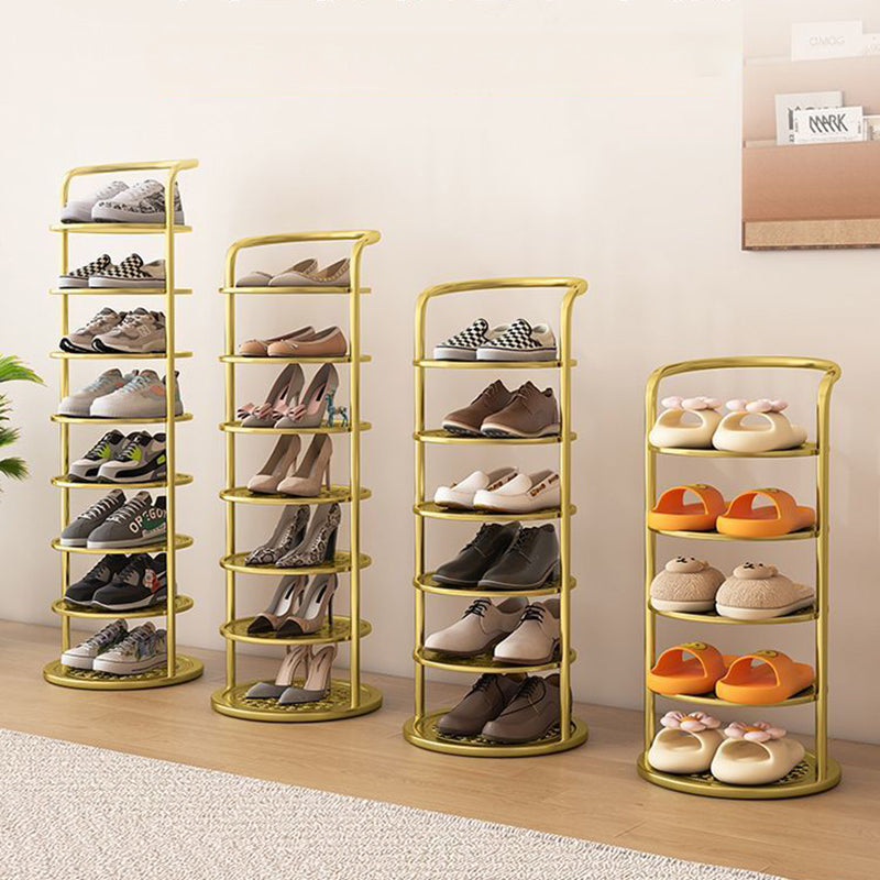 Rotating Shoe Rack Steel | Round 360 Turntable Shoe Tower | Qonforta