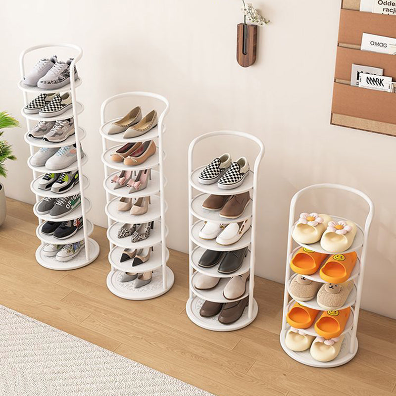 Rotating Shoe Rack Steel | Round 360 Turntable Shoe Tower | Qonforta