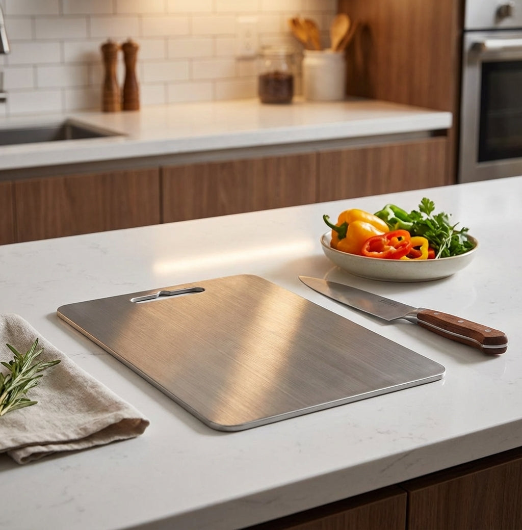 Titanium Antibacterial Cutting Board | Stain-Resistant Chopping Board | Qonforta