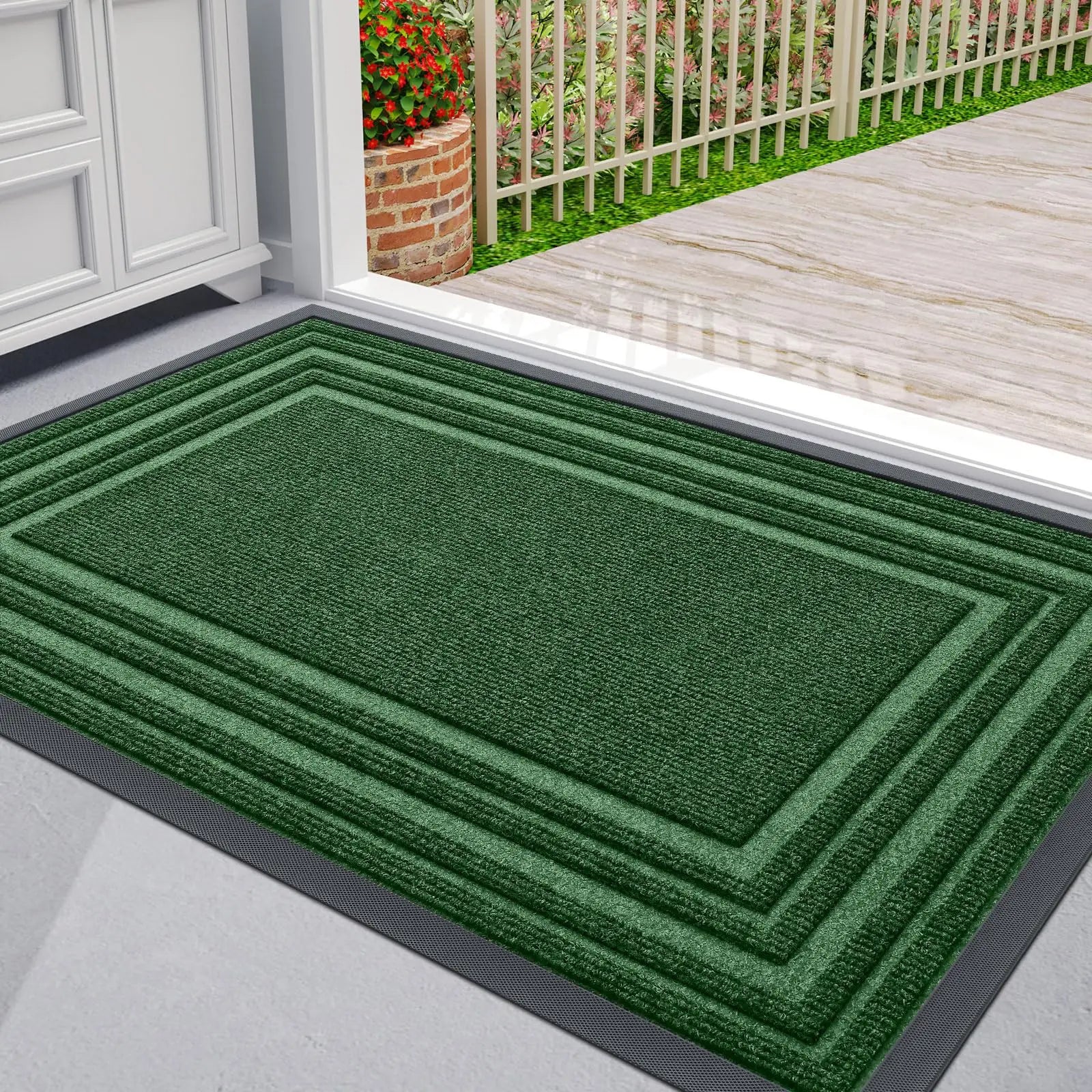 Heavy-Duty Rubber Doormat | Non-Slip All-Weather | Qonforta