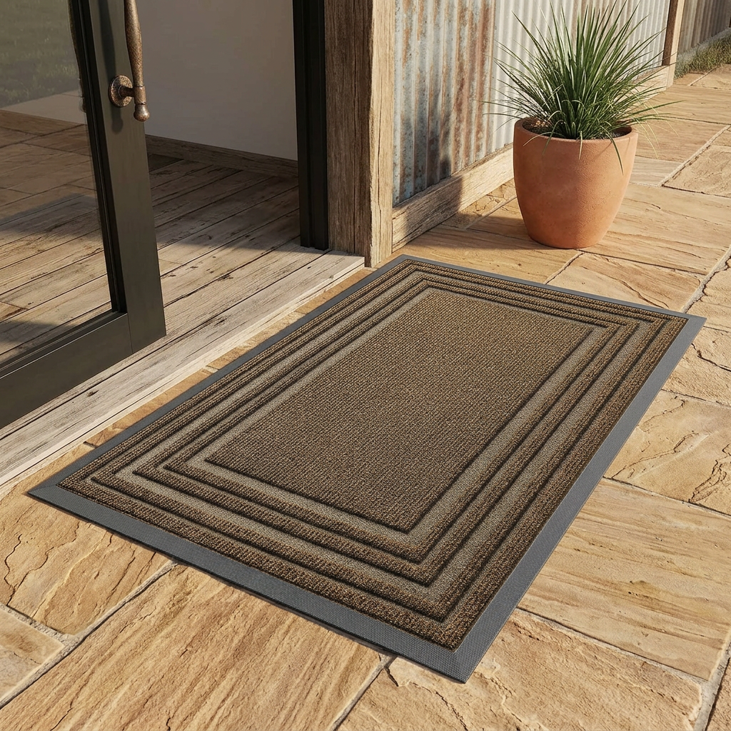 Heavy-Duty Rubber Doormat | Non-Slip All-Weather | Qonforta