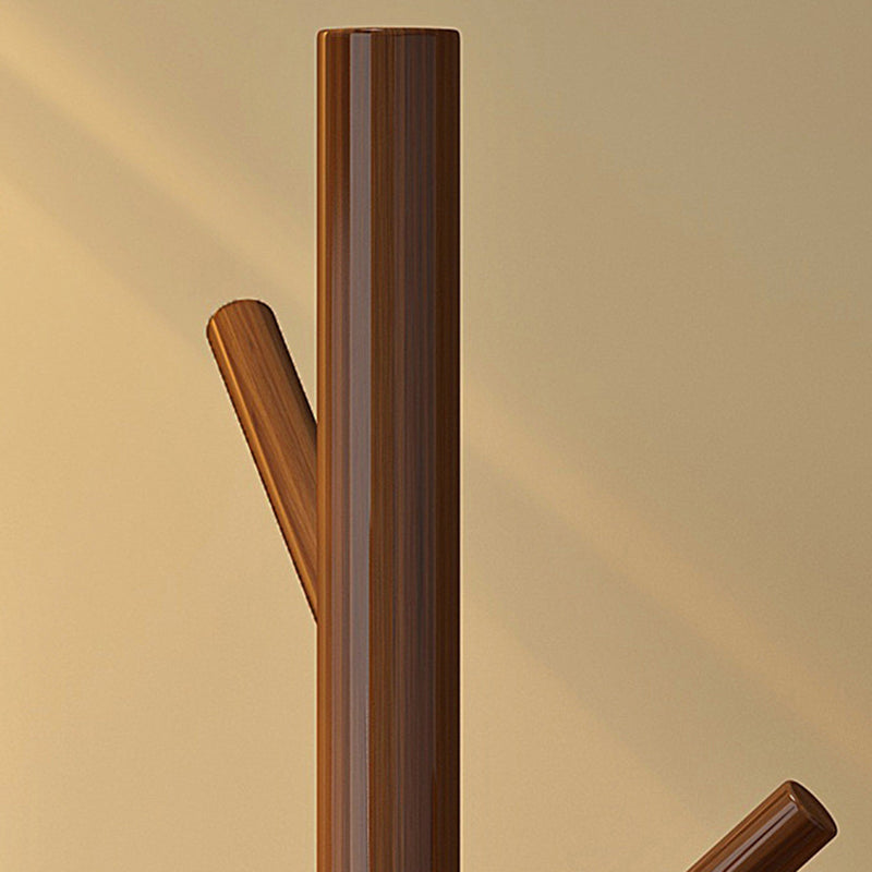Wood Coat Rack Tree | Freestanding Hall Tree Stand | Qonforta