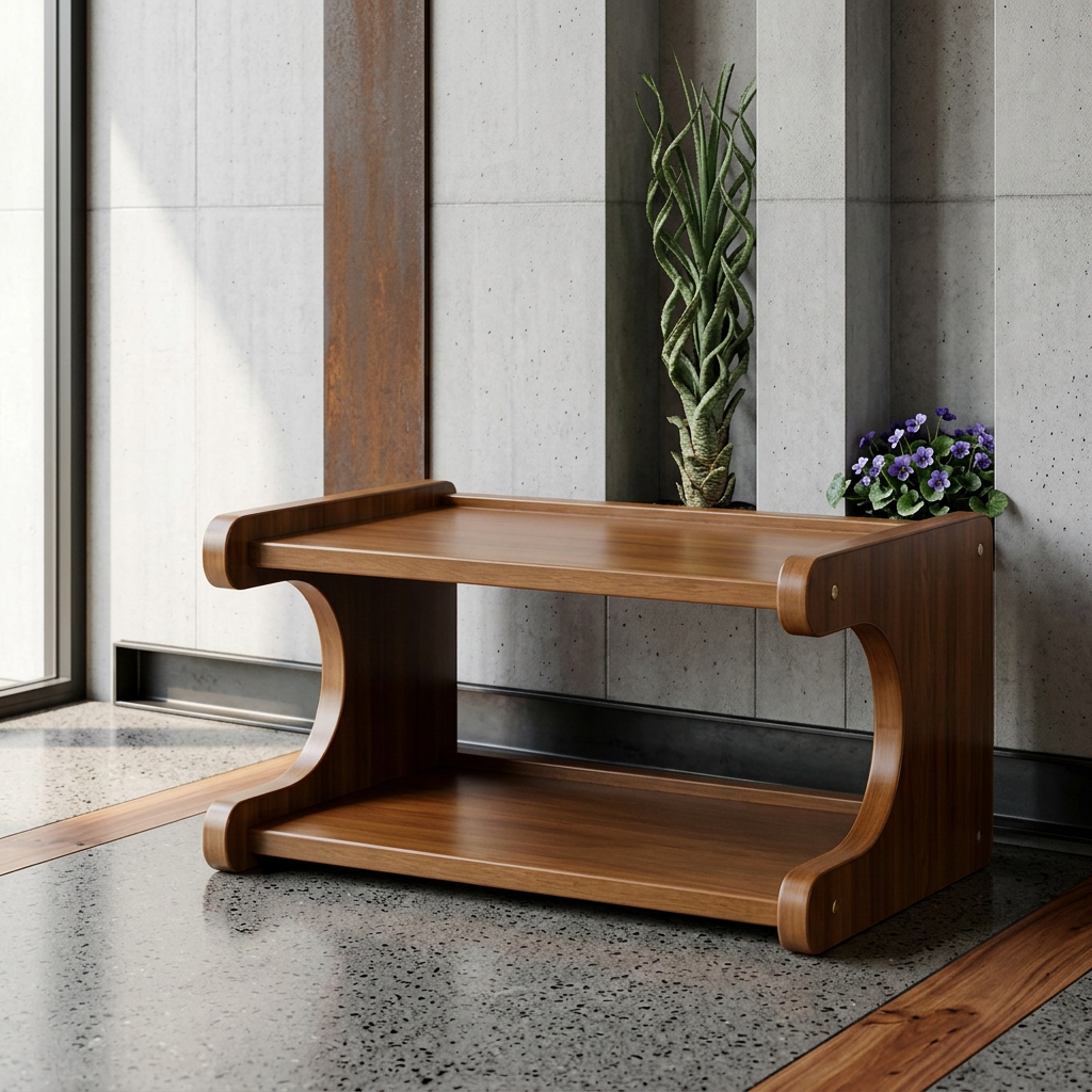 Wood Shoe Rack | Open Front Entryway Storage Tower | Qonforta