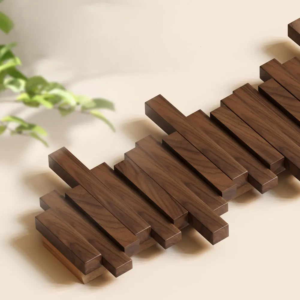 Wall Mounted Wood Coat Rack | Foldable Magnetic Hook Rack | Qonforta
