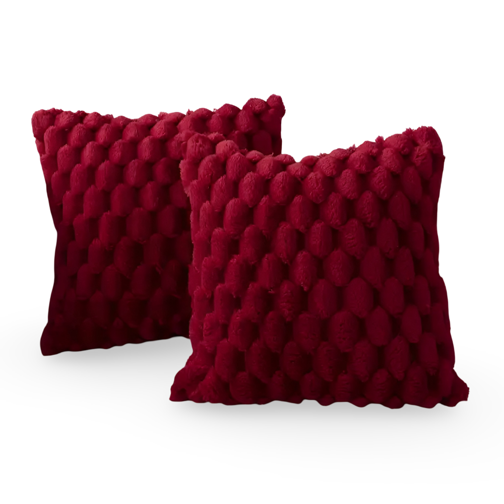 3D Bubble Cushion Cover | Textured Plush Throw Pillow Cover | Qonforta