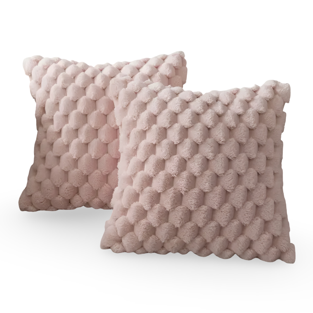 3D Bubble Cushion Cover | Textured Plush Throw Pillow Cover | Qonforta