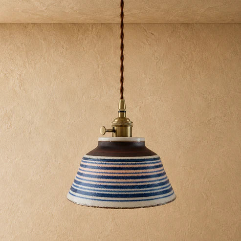 Vintage Ceramic Pendant Light | 3 Styles | Qonforta