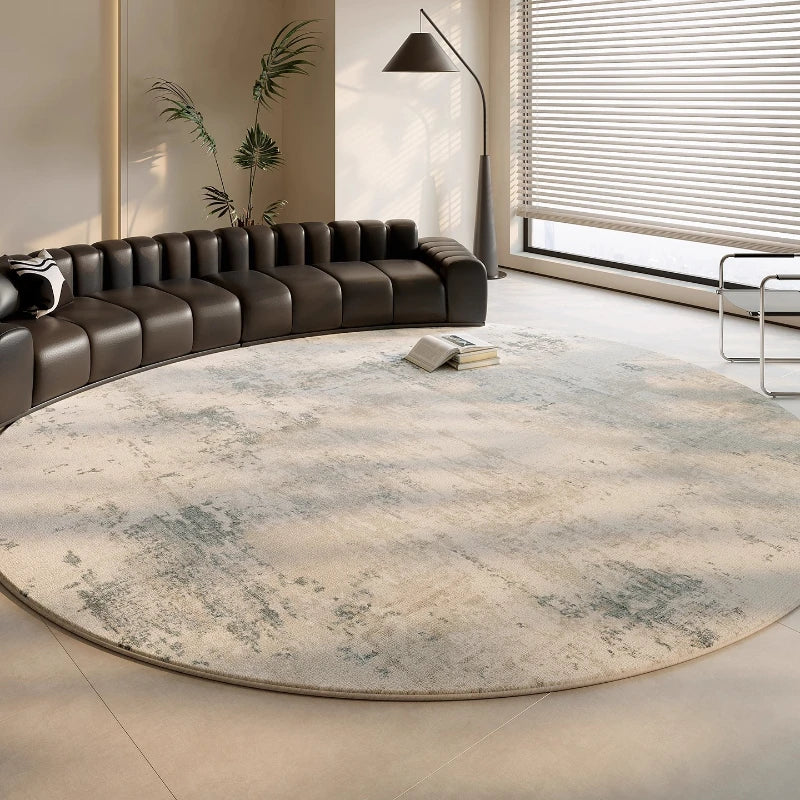 Round Plush Area Rug | Italian Style Design | Qonforta