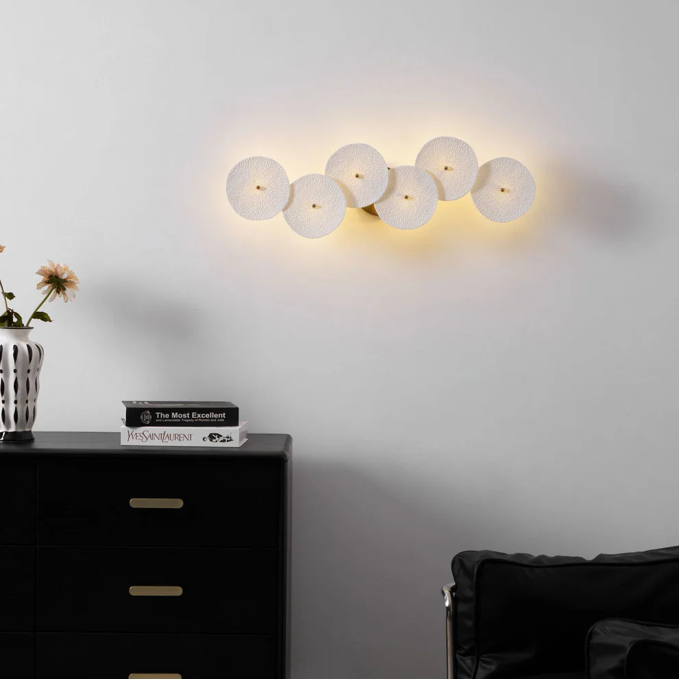 Lotus Petal Ceramic Wall Light | 4, 6 & 8 Heads | Qonforta