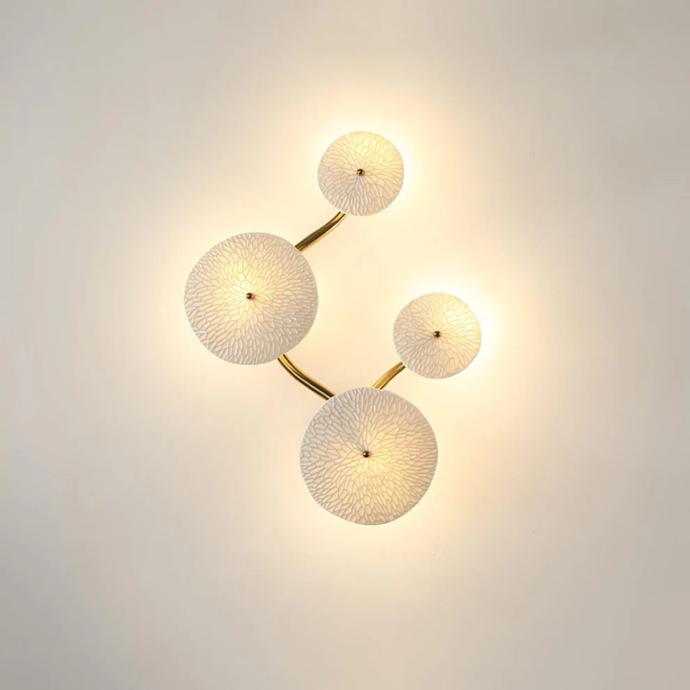 Lotus Petal Ceramic Wall Light | 4, 6 & 8 Heads | Qonforta