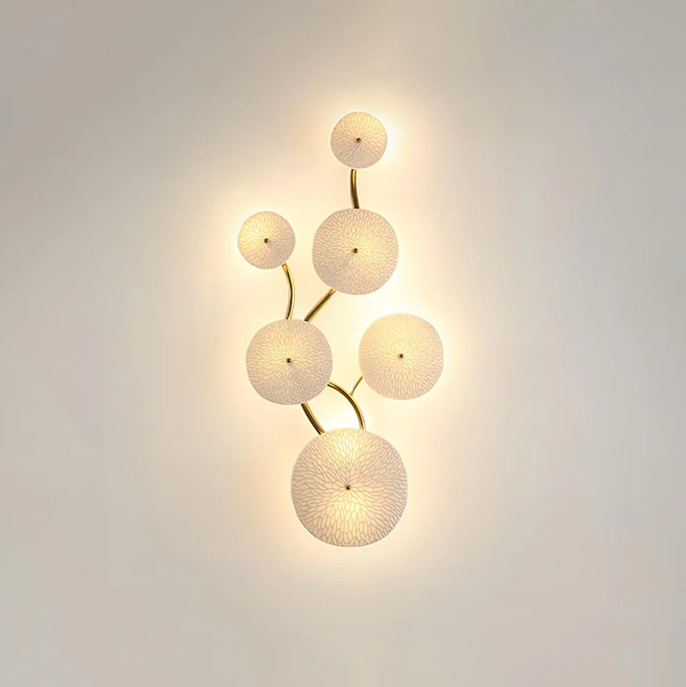 Lotus Petal Ceramic Wall Light | 4, 6 & 8 Heads | Qonforta