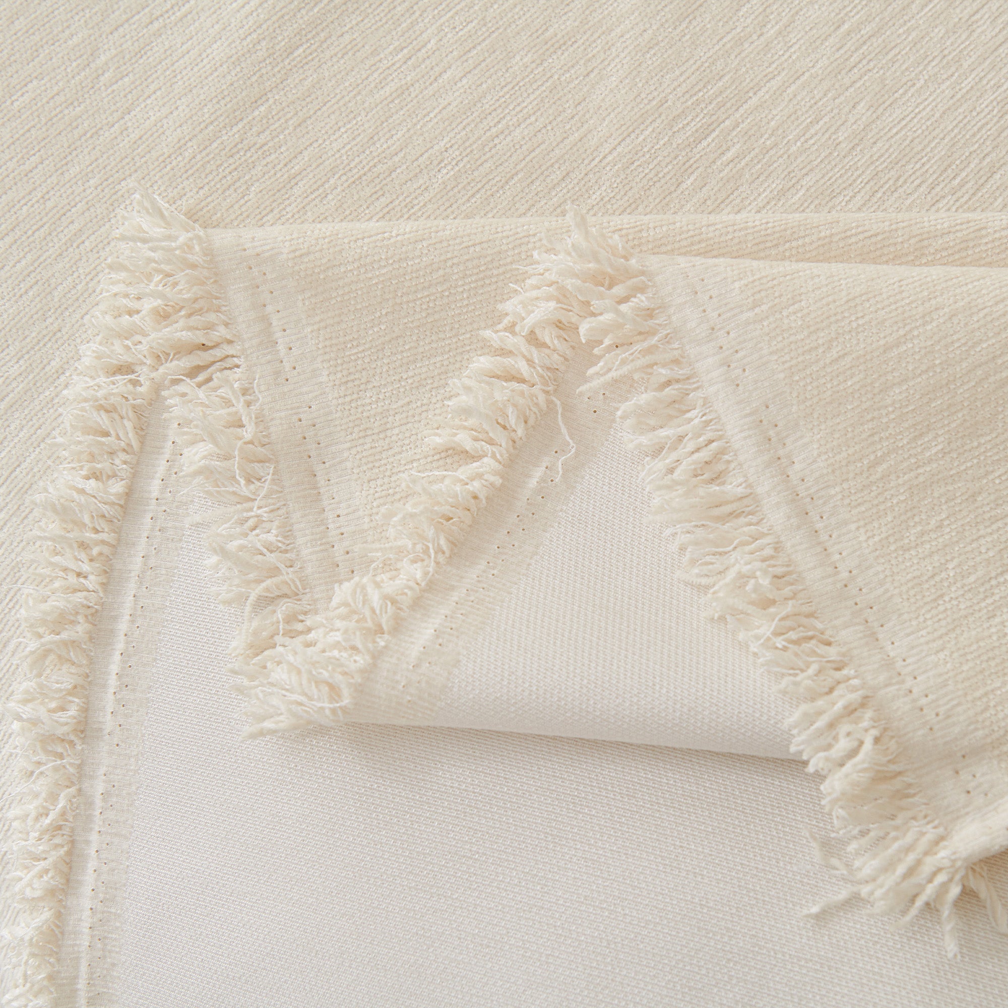 Boho Woven Sofa Cover, Fringed Edge Textile Blend | Washable Furniture Throw | Qonforta