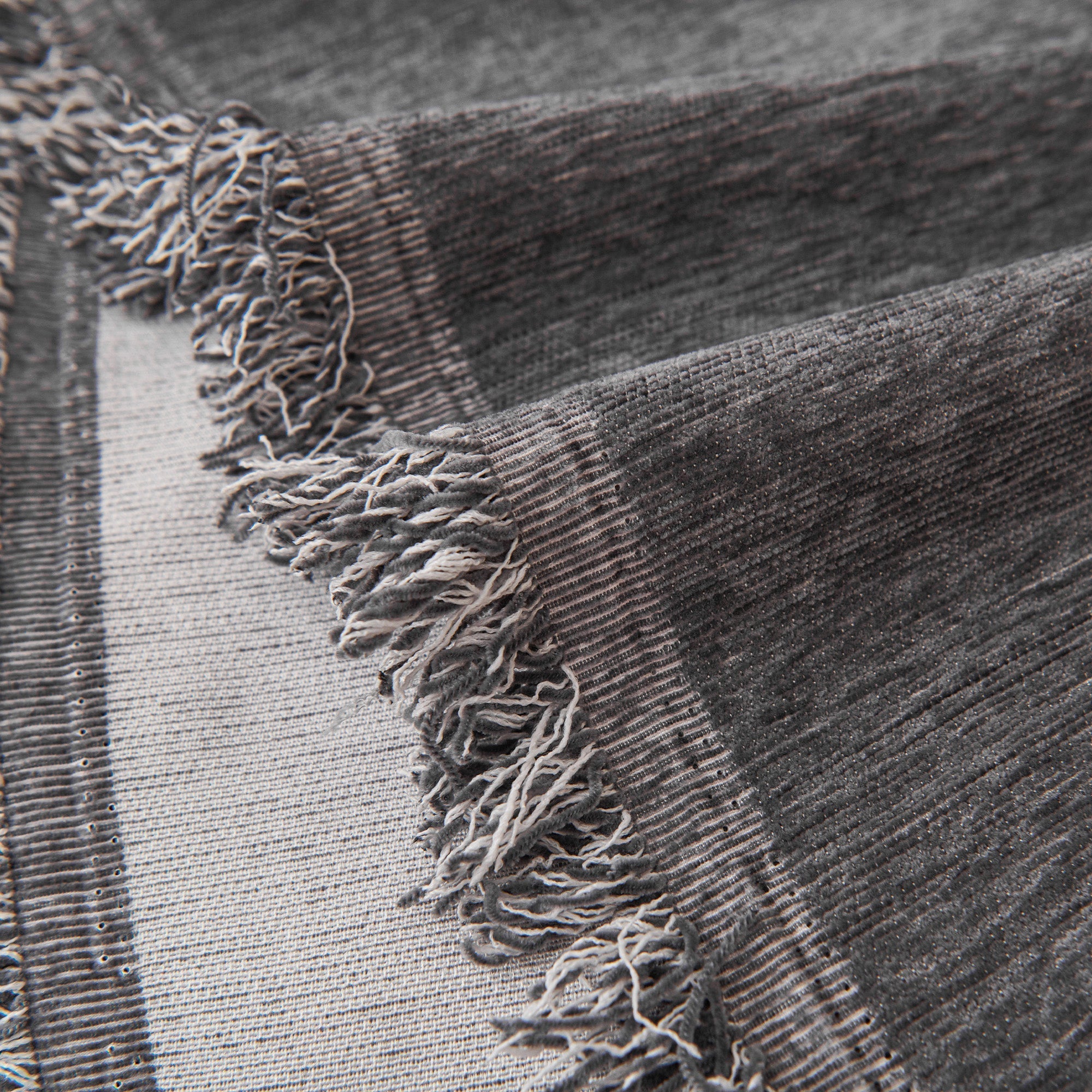 Boho Woven Sofa Cover, Fringed Edge Textile Blend | Washable Furniture Throw | Qonforta