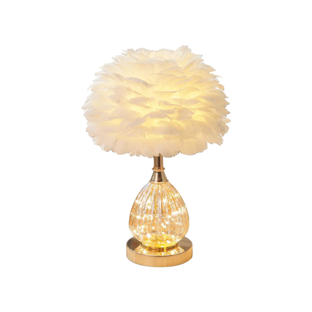 PlumeLux — Nordic Feather Table Lamp