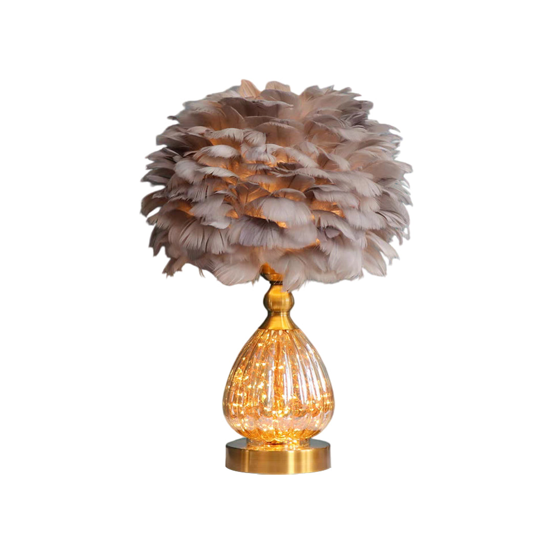 PlumeLux — Nordic Feather Table Lamp
