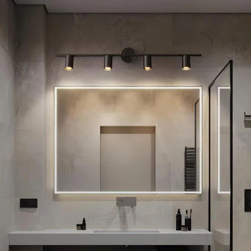 Rotatable Spotlight Wall Light | Brass & Matte Black | Qonforta