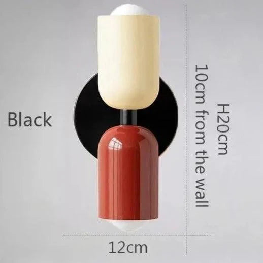 Metal Wall Sconce 2-Light Macaron – 13 Color Combos | Qonforta