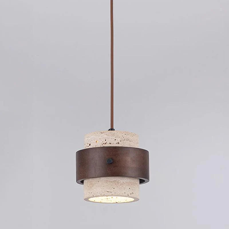 Stone Pendant Light Through-Carved – Warm & Cold Light | Qonforta