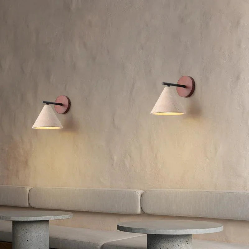 Travertine Wall Sconce Touch LED – Warm & Cold Light | Qonforta