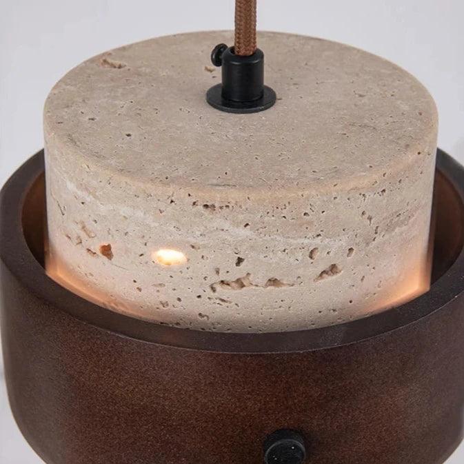 Stone Pendant Light Through-Carved – Warm & Cold Light | Qonforta