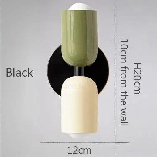 Metal Wall Sconce 2-Light Macaron – 13 Color Combos | Qonforta