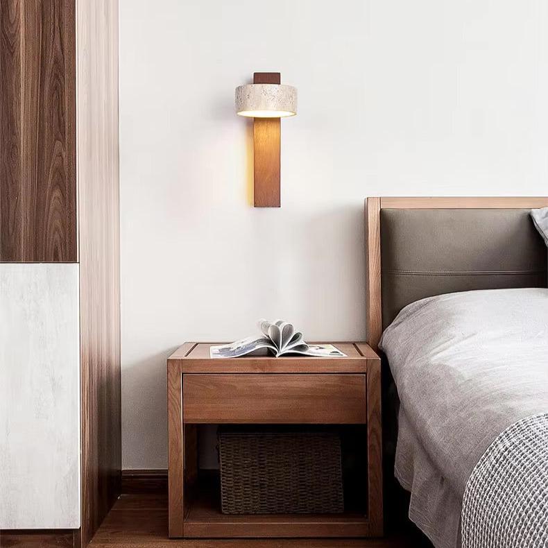 Marble Wall Sconce G9 LED Wabi-Sabi – 2 Wood Finishes | Qonforta