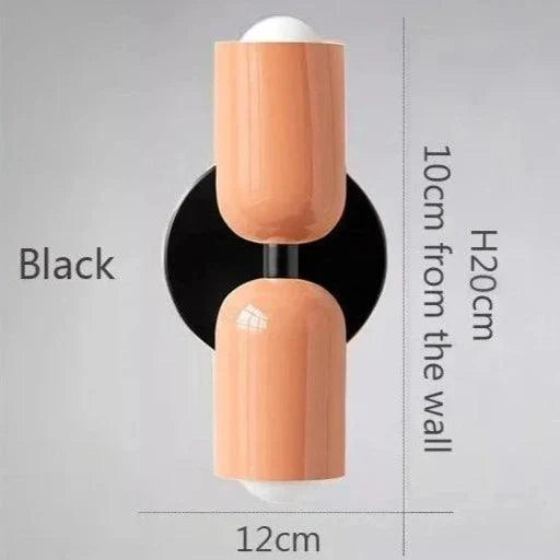 Metal Wall Sconce 2-Light Macaron – 13 Color Combos | Qonforta