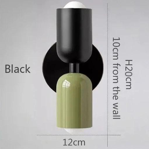 Metal Wall Sconce 2-Light Macaron – 13 Color Combos | Qonforta