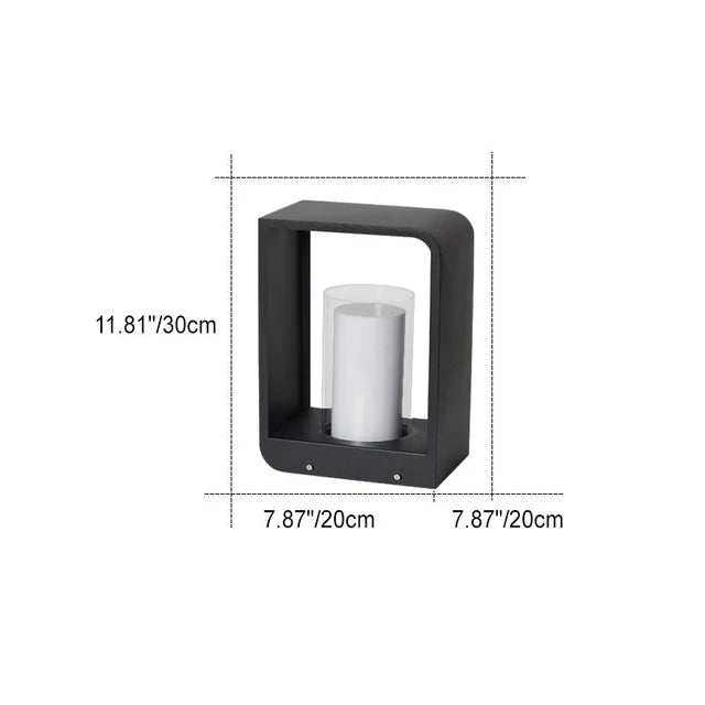 Outdoor Path Lantern Solar or Hardwired LED – 3 Sizes Black | Qonforta