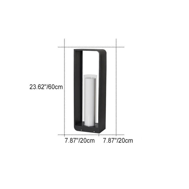 Outdoor Path Lantern Solar or Hardwired LED – 3 Sizes Black | Qonforta
