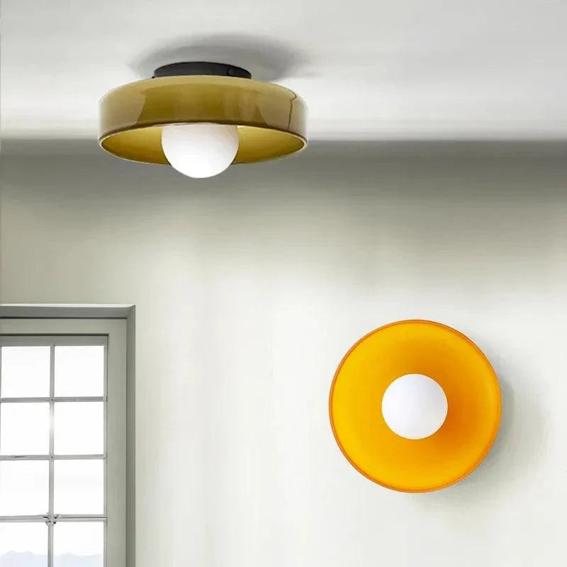 Glass Flush Mount Ceiling Light – 3 Colors, 2 Sizes | Qonforta