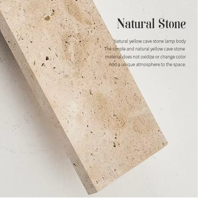 Natural Stone Outdoor Wall Sconce | Waterproof LED | Qonforta