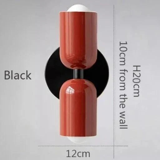 Metal Wall Sconce 2-Light Macaron – 13 Color Combos | Qonforta