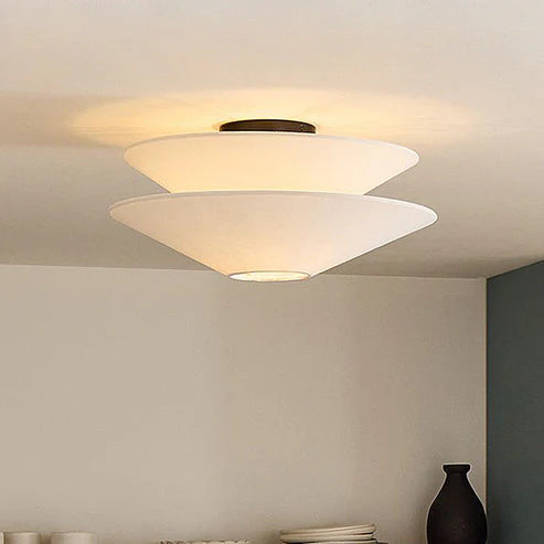 Fabric Flush Mount Ceiling Light | 3 Sizes | Qonforta