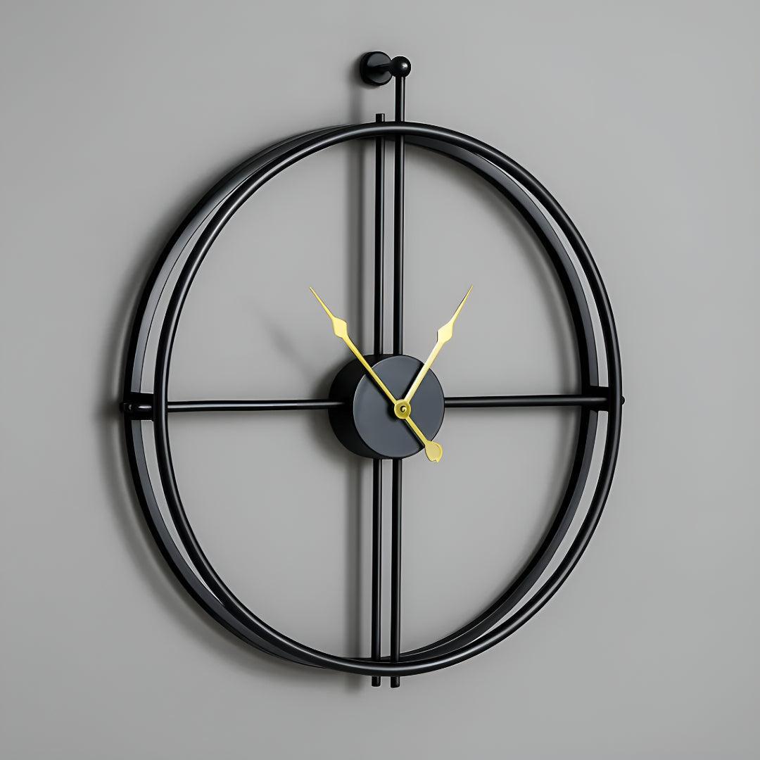 Large Silent Wall Clock | Minimalist Open-Frame Design | Qonforta