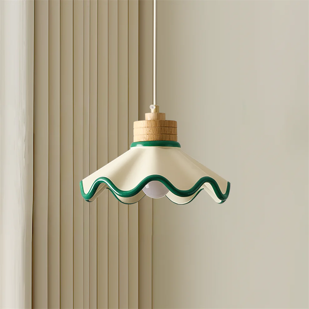 WaveCrest Scalloped Pendant Light | 3 Styles | Qonforta