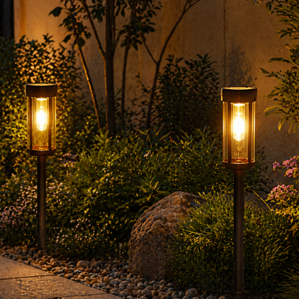 Solar Garden Pathway Lights | LED Outdoor Stakes | Qonforta