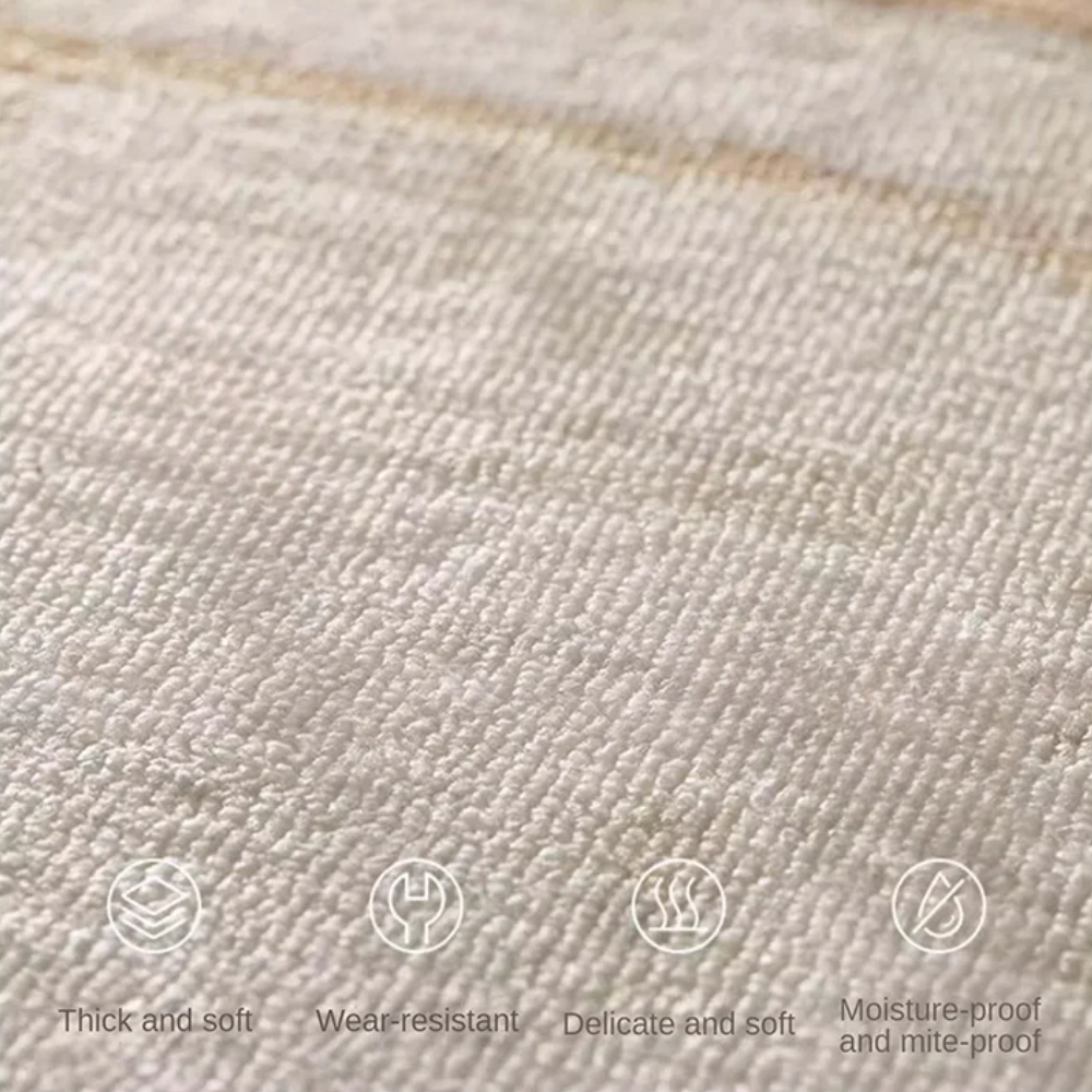 Round Wabi Sabi Area Rug | Cream Non-Slip | Qonforta