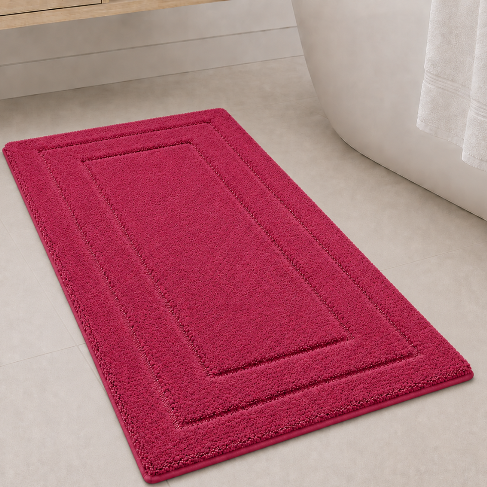 CloudStep Microfiber Bath Mat | Non-Slip TPR Backing | Qonforta