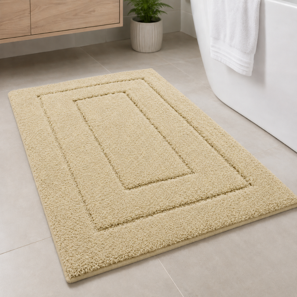 CloudStep Microfiber Bath Mat | Non-Slip TPR Backing | Qonforta