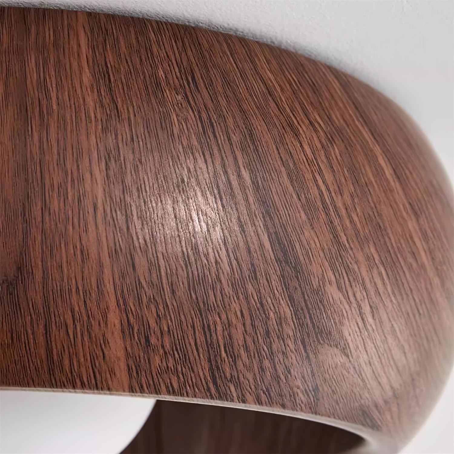 Wood Grain Flush Mount Ceiling Light Round – 2 Colors | Qonforta