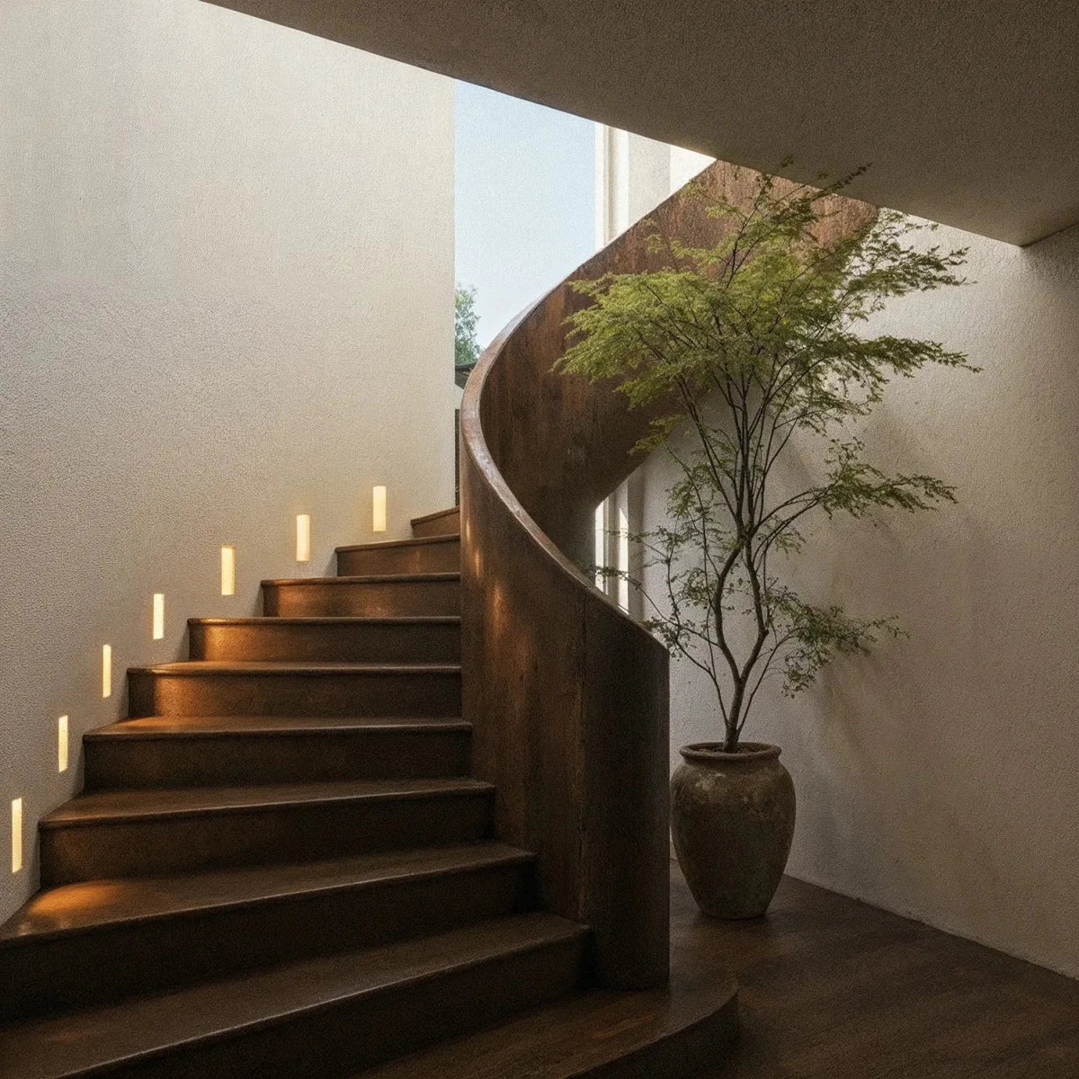 LED Stair Light Motion Sensor Recessed – 2 Shapes | Qonforta