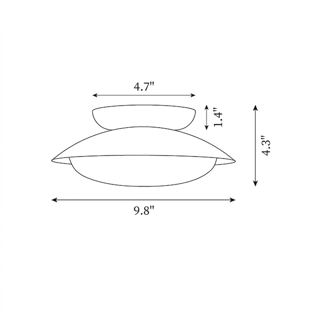Retro Dome LED Flush Mount Ceiling Light | 2 Colors | Qonforta