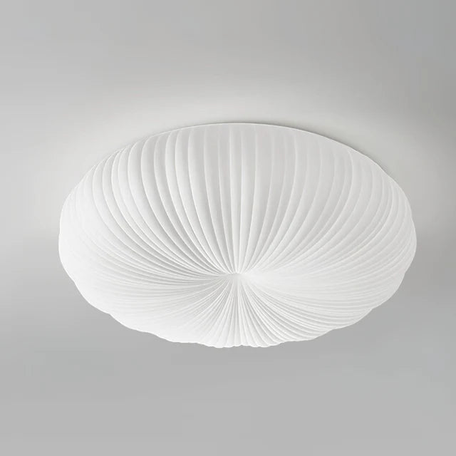 Dimmable Ribbed Sunburst LED Flush Mount Light | 2 Sizes | Qonforta
