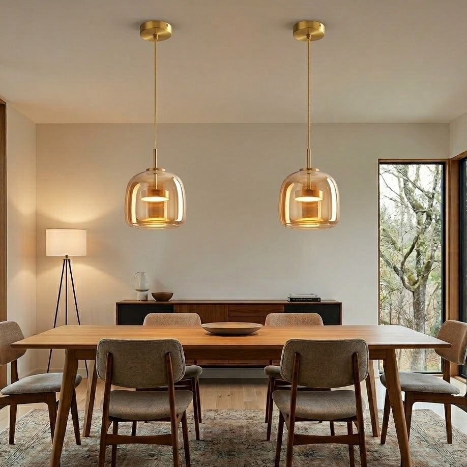 Smoked Glass Dimmable Pendant Light | 5 Sizes | Qonforta