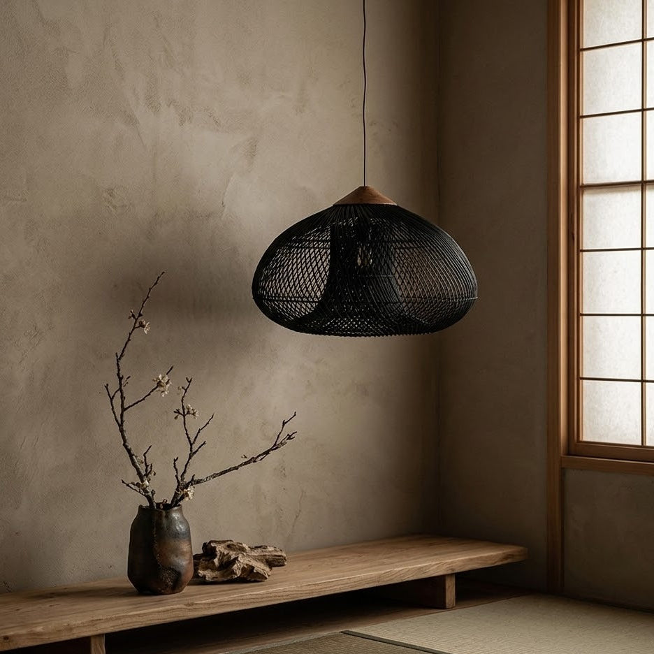 Nordic Rattan Pendant Light | 3 Colors | Qonforta