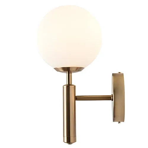 Orb Wall Sconce — Nordic Glass Ball LED Plug-In Wall Light