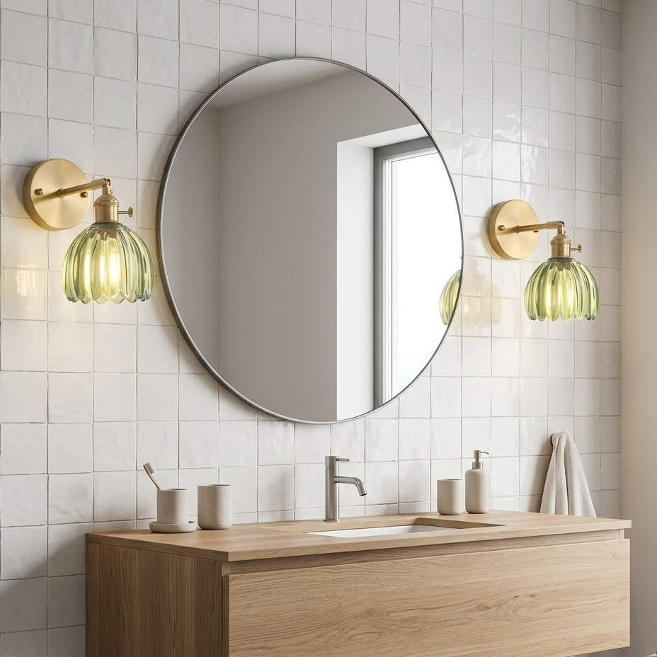 Tulip Glass Flower Wall Lamp | 5 Colors | Qonforta